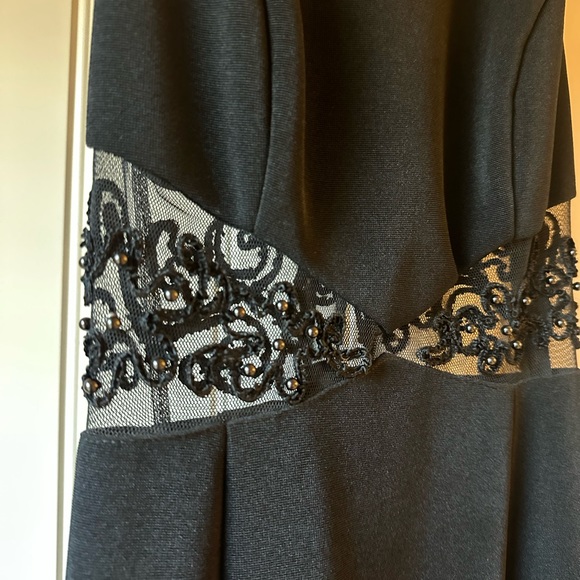Cache Black Beaded Formal Dress, Size 3-4 - Picture 3 of 10